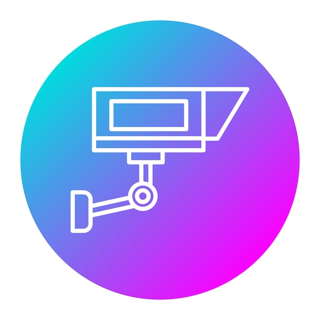 El icono vectorial de la cámara de seguridad se puede utilizar para el conjunto de iconos de mejoras para el hogar