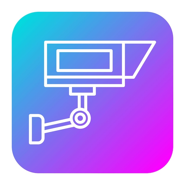 El icono vectorial de la cámara de seguridad se puede utilizar para el conjunto de iconos de mejoras para el hogar