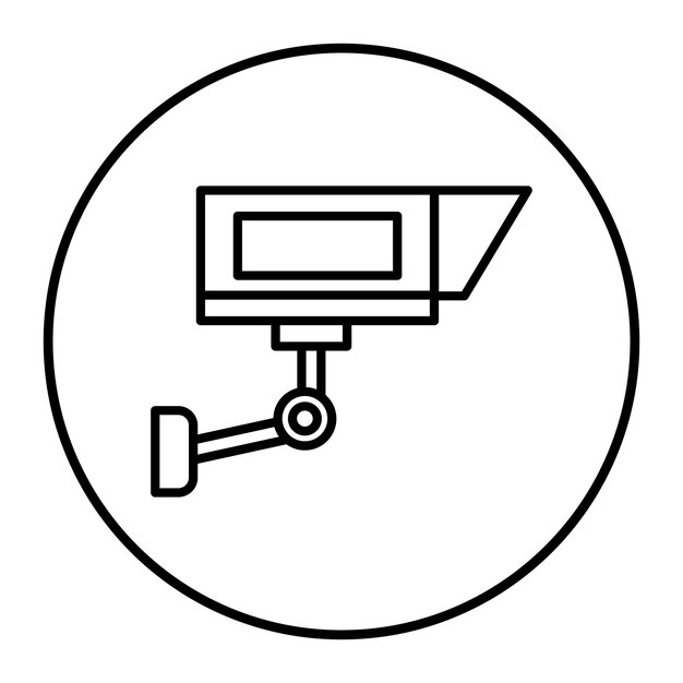 El icono vectorial de la cámara de seguridad se puede utilizar para el conjunto de iconos de mejoras para el hogar