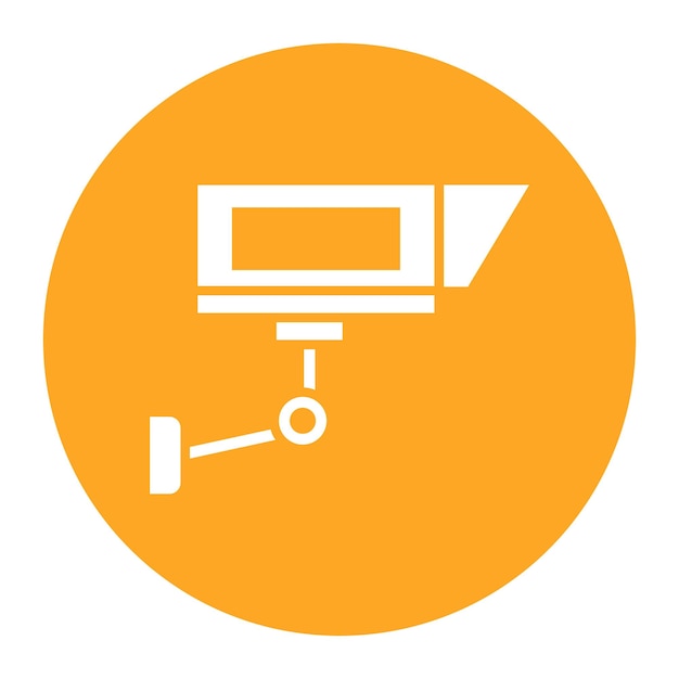 El icono vectorial de la cámara de seguridad se puede utilizar para el conjunto de iconos de mejoras para el hogar