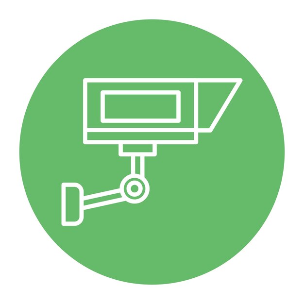 El icono vectorial de la cámara de seguridad se puede utilizar para el conjunto de iconos de mejoras para el hogar