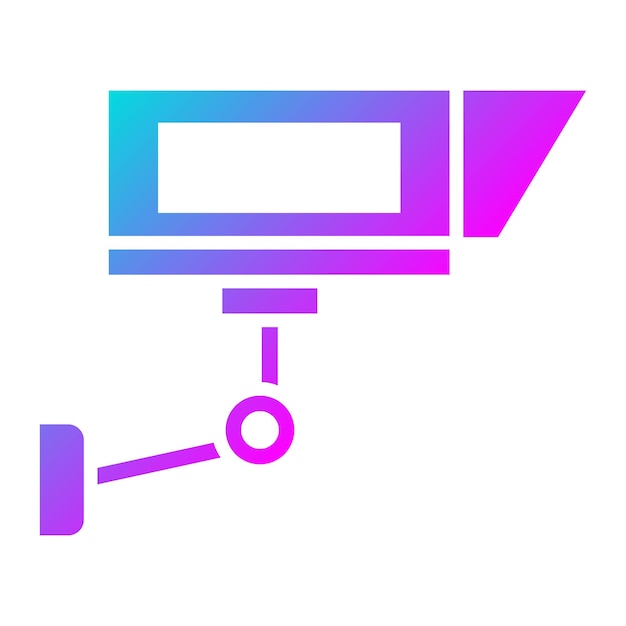 El icono vectorial de la cámara de seguridad se puede utilizar para el conjunto de iconos de mejoras para el hogar