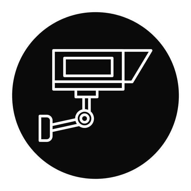 El icono vectorial de la cámara de seguridad se puede utilizar para el conjunto de iconos de mejoras para el hogar