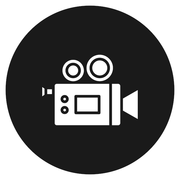 El icono vectorial de la cámara de vídeo se puede utilizar para el conjunto de iconos de entretenimiento