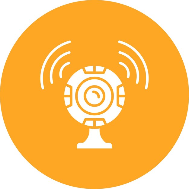 El icono vectorial de la cámara web inteligente se puede utilizar para el conjunto de iconos de Smart Home