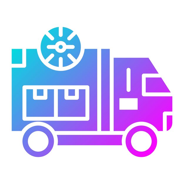 El icono vectorial del camión de entrega se puede utilizar para el conjunto de iconos del almacén