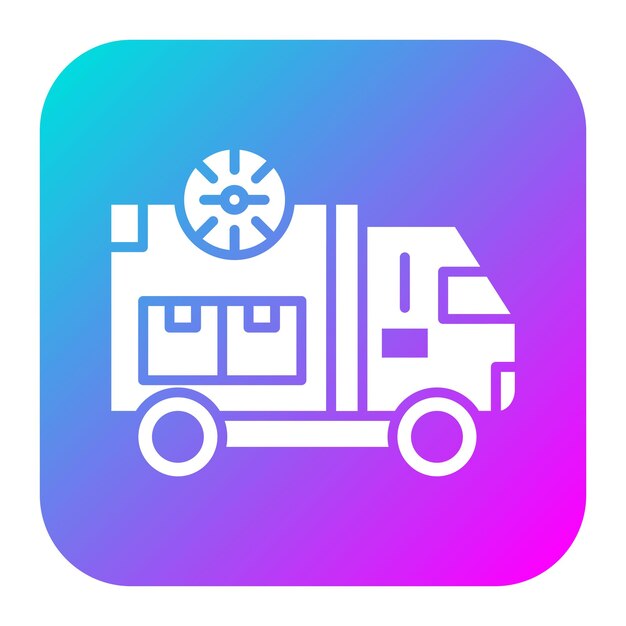 El icono vectorial del camión de entrega se puede utilizar para el conjunto de iconos del almacén