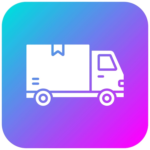 El icono vectorial del camión de entrega se puede utilizar para el conjunto de iconos de entrega y logística