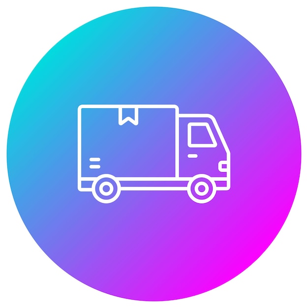 El icono vectorial del camión de entrega se puede utilizar para el conjunto de iconos de entrega y logística