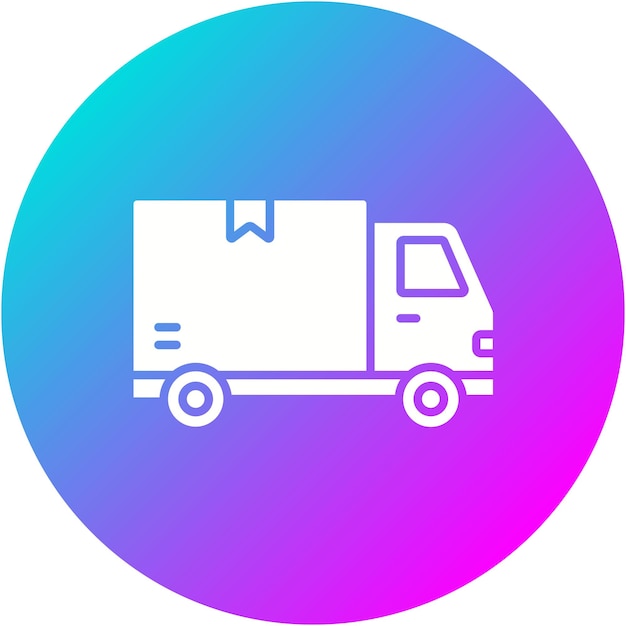 El icono vectorial del camión de entrega se puede utilizar para el conjunto de iconos de entrega y logística