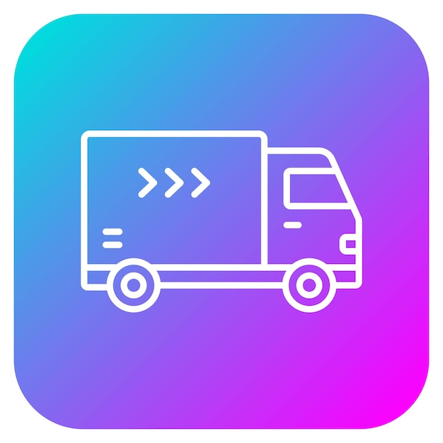 El icono vectorial del camión de entrega se puede utilizar para el conjunto de iconos de inmigración