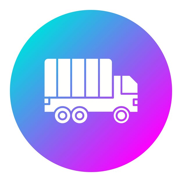 El icono vectorial del camión militar se puede usar para el conjunto de iconos militares