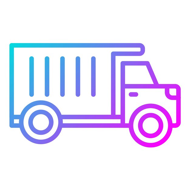 El icono vectorial del camión se puede utilizar para el conjunto de iconos de metalurgia