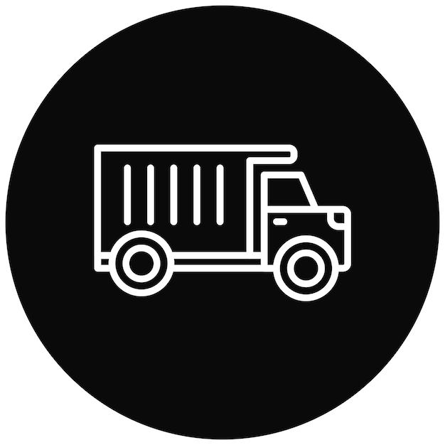 El icono vectorial del camión se puede utilizar para el conjunto de iconos de metalurgia
