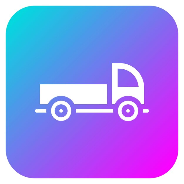 El icono vectorial de la camioneta se puede usar para el conjunto de iconos de la agricultura