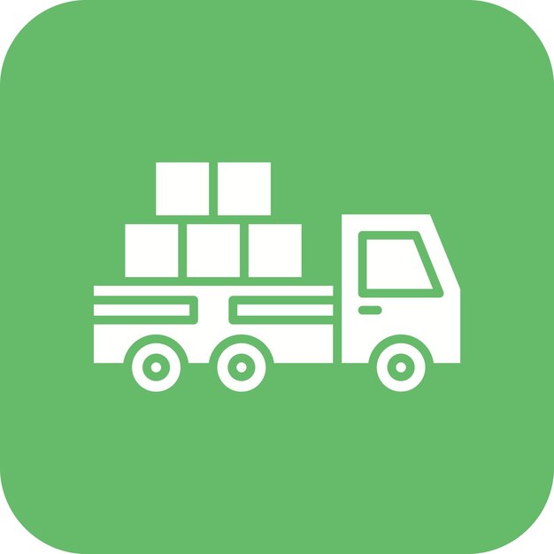 El icono vectorial de la camioneta se puede usar para el conjunto de iconos del mercado callejero