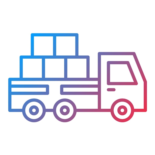 El icono vectorial de la camioneta se puede usar para el conjunto de iconos del mercado callejero