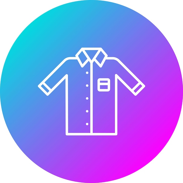 El icono vectorial de la camisa se puede usar para el conjunto de iconos de costura