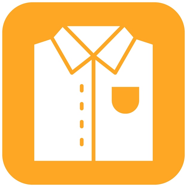 El icono vectorial de la camisa se puede usar para el conjunto de iconos de lujo