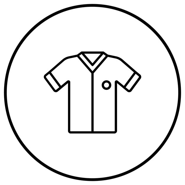El icono vectorial de la camiseta se puede usar para el conjunto de iconos de atletismo