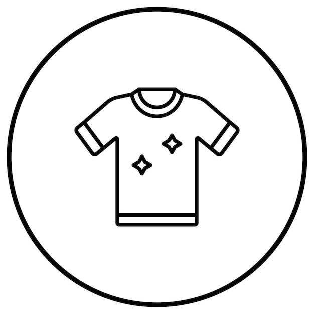 El icono vectorial de la camiseta se puede usar para el conjunto de iconos de atletismo
