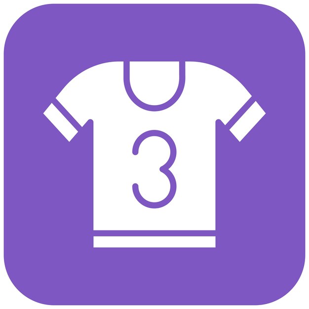 El icono vectorial de la camiseta se puede usar para el conjunto de iconos de voleibol