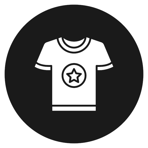El icono vectorial de la camiseta se puede utilizar para el conjunto de iconos de costura