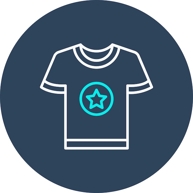 Vector el icono vectorial de la camiseta se puede utilizar para el conjunto de iconos de costura