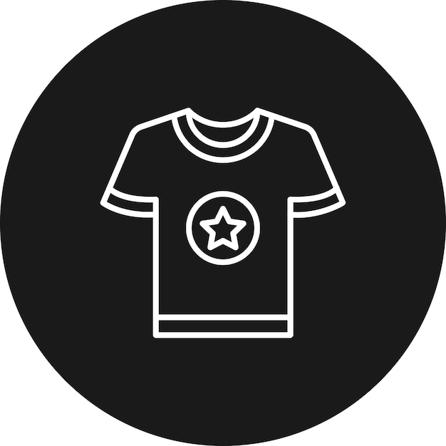 Vector el icono vectorial de la camiseta se puede utilizar para el conjunto de iconos de costura