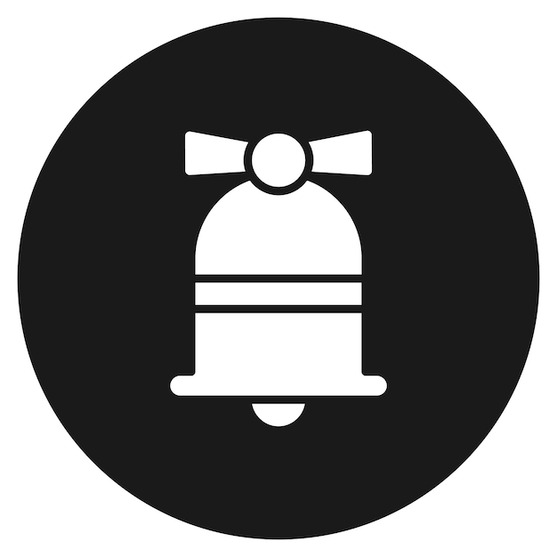 El icono vectorial de la campana de cumpleaños se puede usar para el conjunto de iconos de cumpleañas