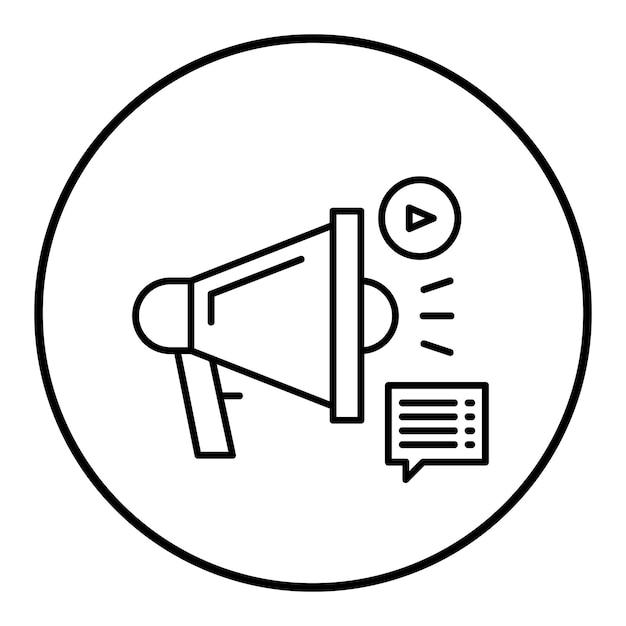 El icono vectorial de la campaña de marketing se puede utilizar para el conjunto de iconos de SEO y SEM