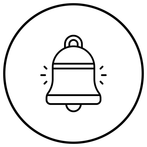 El icono vectorial de la campana de otoño se puede usar para el conjunto de iconos de otoño