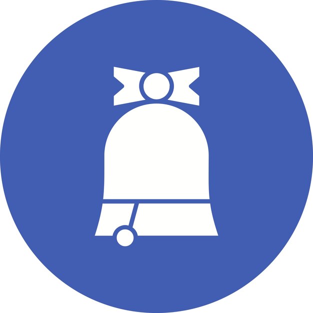 El icono vectorial de las campanas se puede usar para el conjunto de iconos de invierno