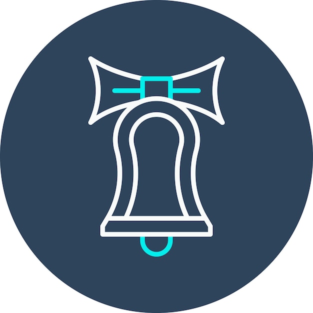 El icono vectorial de las campanas se puede usar para el conjunto de iconos de invierno