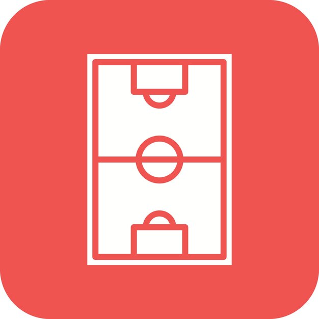 El icono vectorial del campo de fútbol se puede usar para el conjunto de iconos de entretenimiento