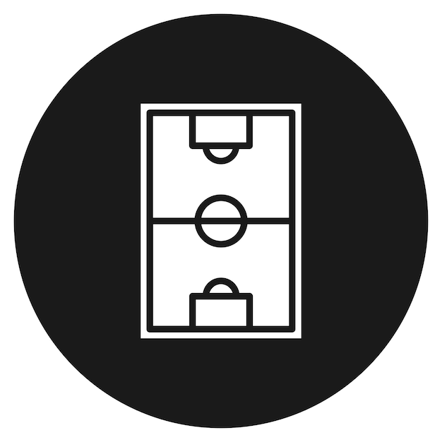 El icono vectorial del campo de fútbol se puede usar para el conjunto de iconos de entretenimiento