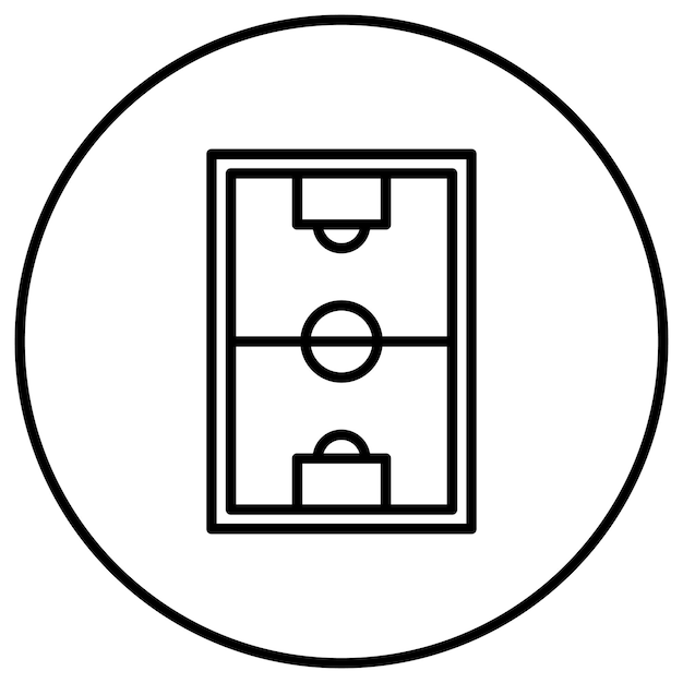 El icono vectorial del campo de fútbol se puede usar para el conjunto de iconos de entretenimiento