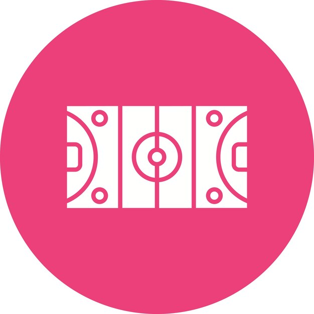 El icono vectorial del campo de hockey se puede usar para el conjunto de iconos de los Juegos Olímpicos