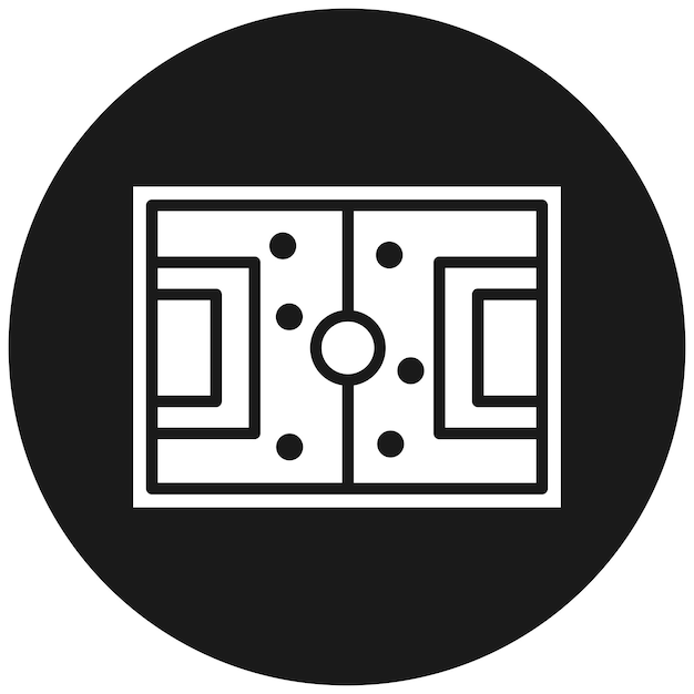 El icono vectorial del campo de hockey se puede usar para el conjunto de iconos de los Juegos Olímpicos