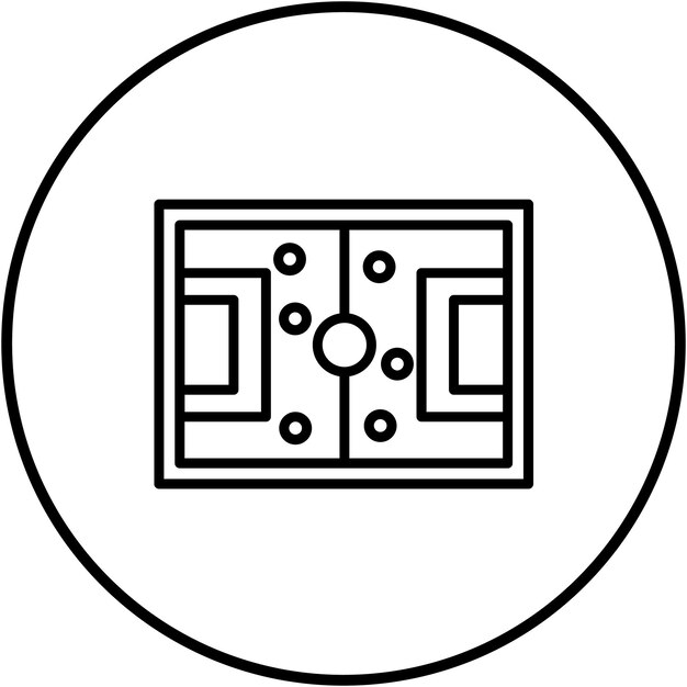 El icono vectorial del campo de hockey se puede usar para el conjunto de iconos de los Juegos Olímpicos