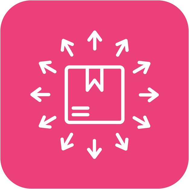 El icono vectorial de los canales de distribución se puede utilizar para el conjunto de iconos de caridad