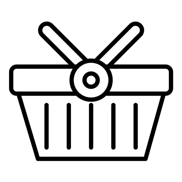 El icono vectorial de la canasta se puede usar para el conjunto de iconos de Carnaval