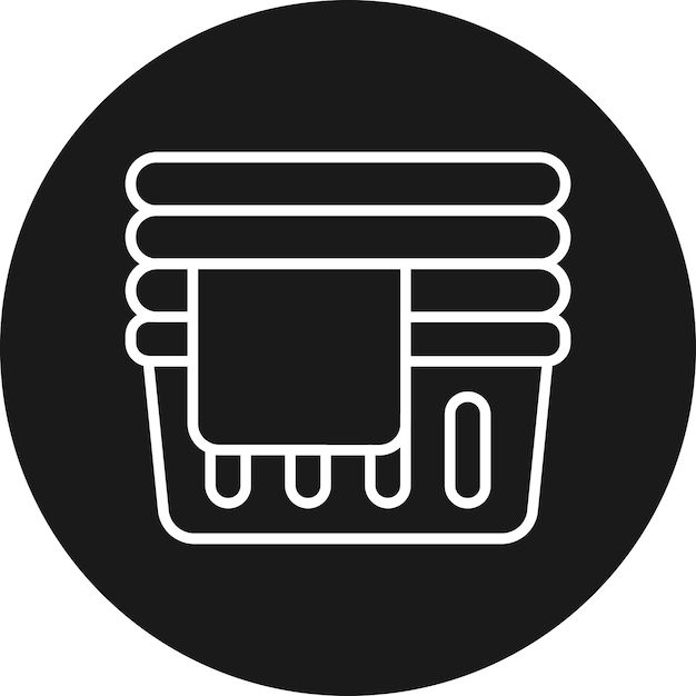 El icono vectorial de la canasta de ropa se puede usar para el conjunto de iconos de primavera