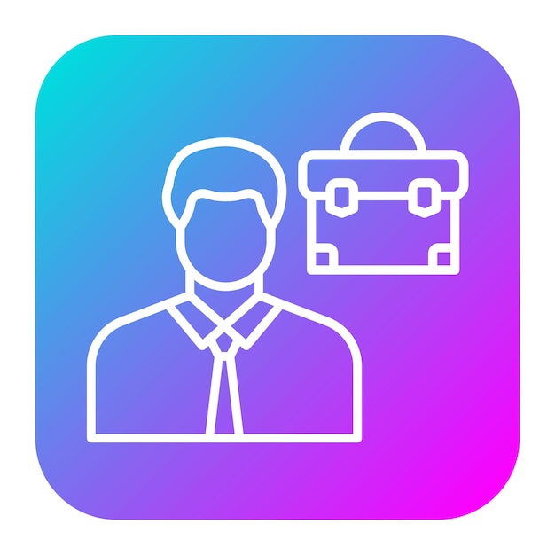 El icono vectorial del candidato al empleo masculino se puede utilizar para el conjunto de iconos de búsqueda de empleo