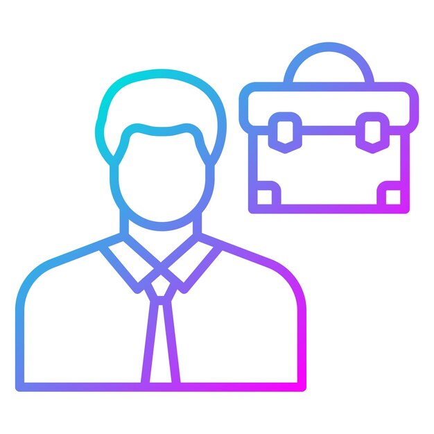 El icono vectorial del candidato al empleo masculino se puede utilizar para el conjunto de iconos de búsqueda de empleo