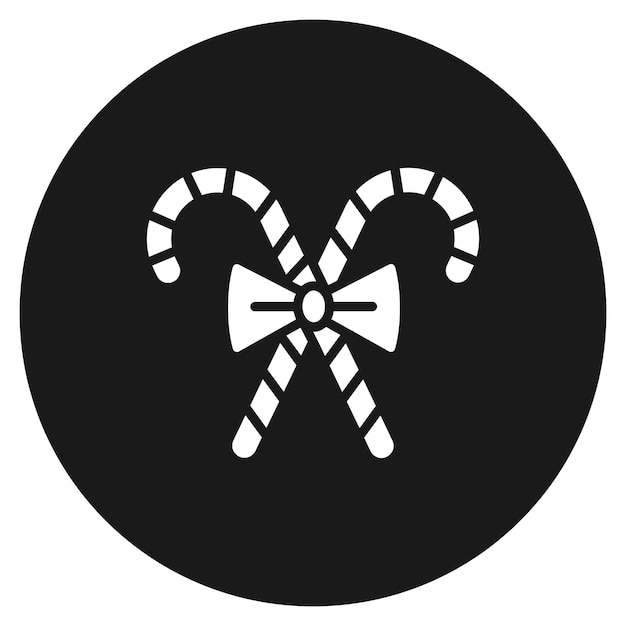 El icono vectorial de Candy Cane se puede usar para el conjunto de iconos de cumpleaños