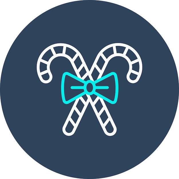 El icono vectorial de Candy Cane se puede usar para el conjunto de iconos de cumpleaños