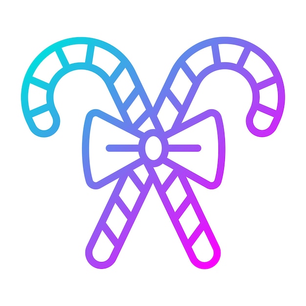 El icono vectorial de Candy Cane se puede usar para el conjunto de iconos de cumpleaños
