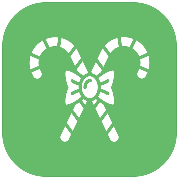 El icono vectorial de Candy Cane se puede usar para el conjunto de iconos de dulces y dulces