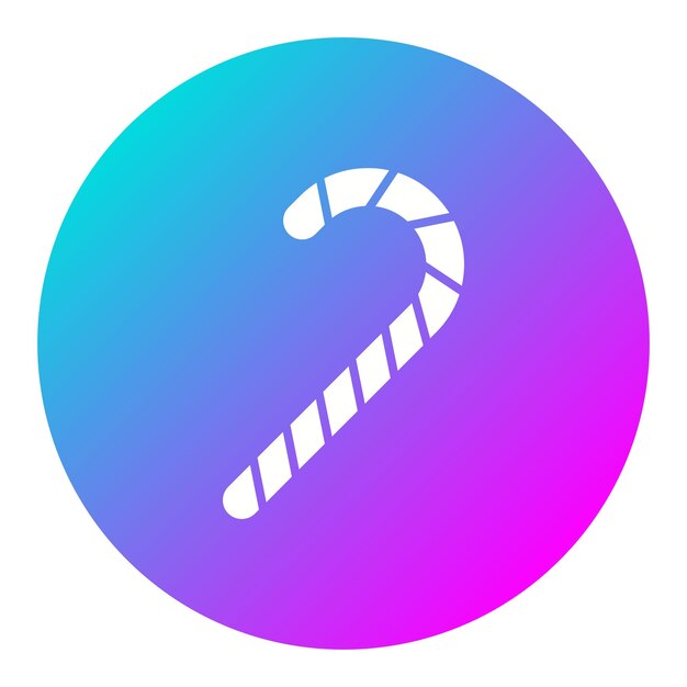 El icono vectorial de Candy Cane se puede usar para el conjunto de iconos de invierno